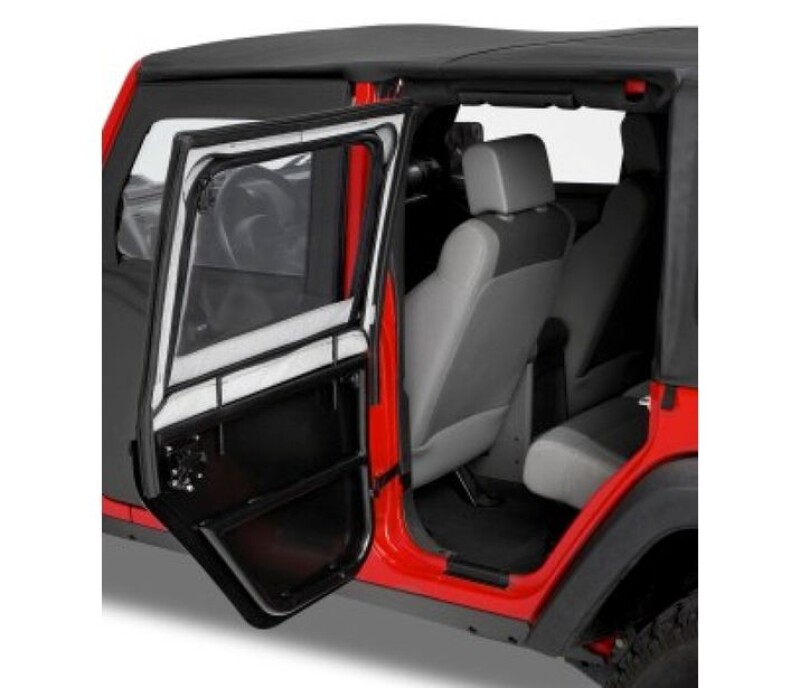 Bestop 07-18 Jeep Wrangler JK 4-Door Element Upper Doors (Rear Doors Black Twill) - 51806-17