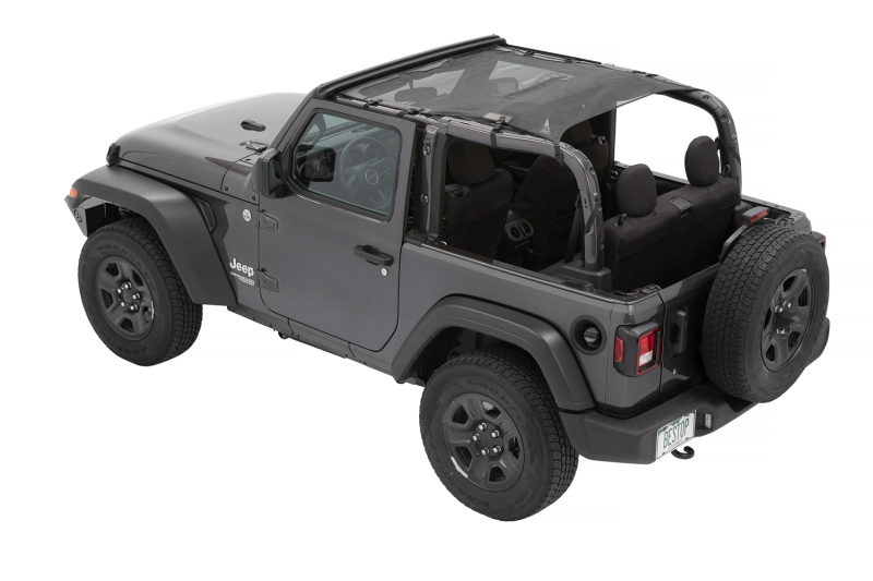 Bestop 18-26 Jeep Wrangler JL 2-Door Sun Safari Bikini (Mesh) - 52412-11