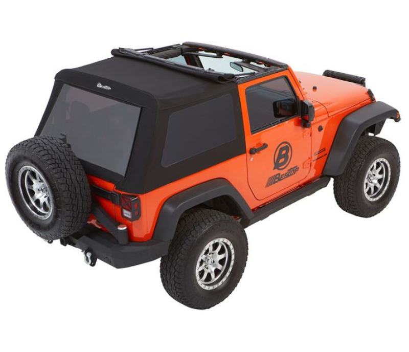 Bestop 07-18 Jeep Wrangler JK 2-Door Trektop Glide (Black Diamond) - 54922-35