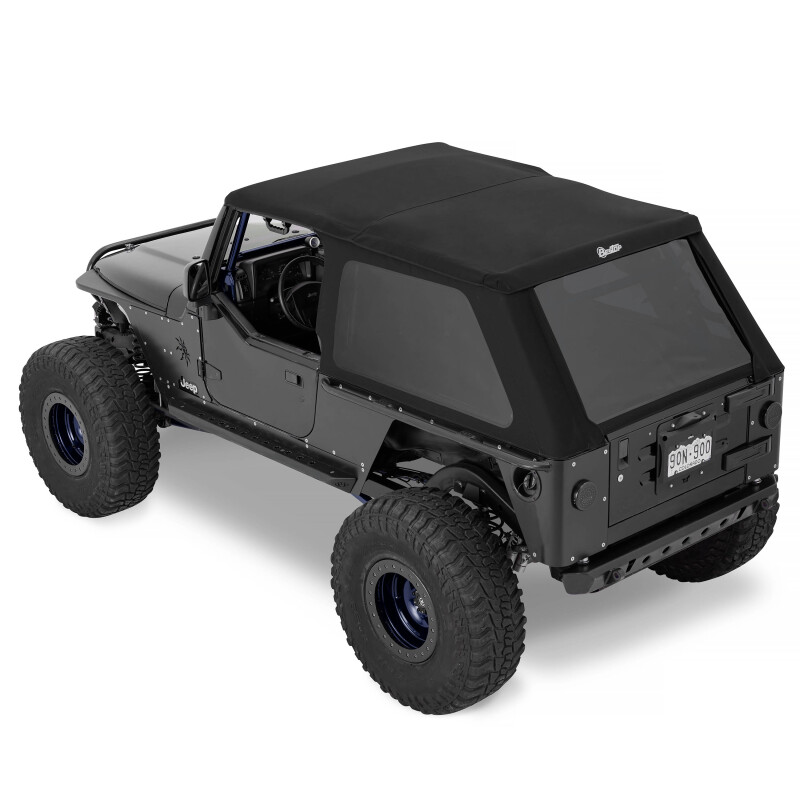 Bestop 04-06 Jeep Wrangler TJ Unlimited Trektop (Premium Black Twill) - 56821-17