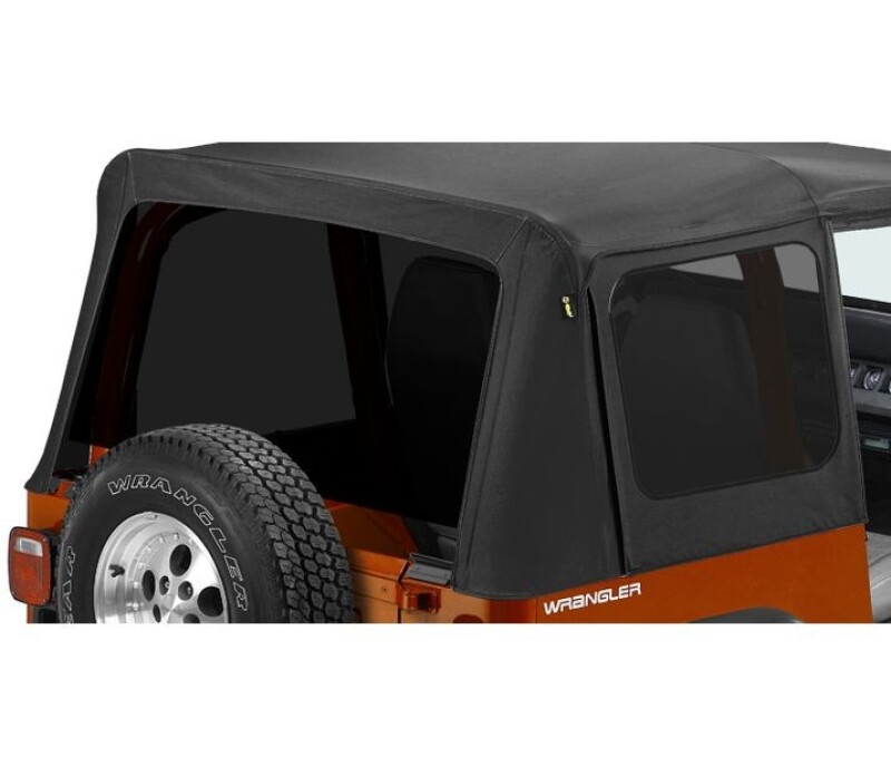 Bestop 88-95 Jeep Wrangler YJ Window Set (Black Denim) - 58120-15