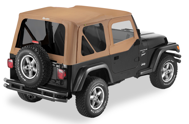 Bestop 97-02 Jeep Wrangler TJ Replace A-Top (Spice Sailcloth Tinted Windows Upper Door Skins ) - 79124-37