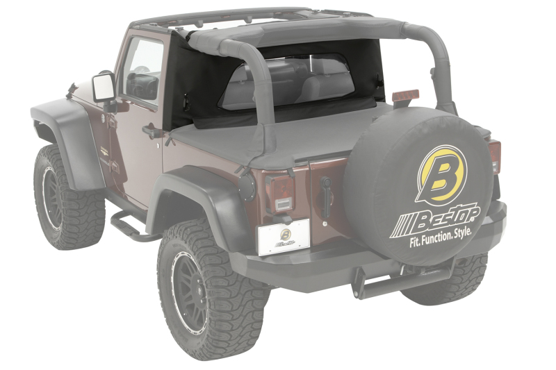 Bestop Around Windjammer - 07-18 Jeep Wrangler JK 2-Door Wrap (Black Diamond) - 80041-35