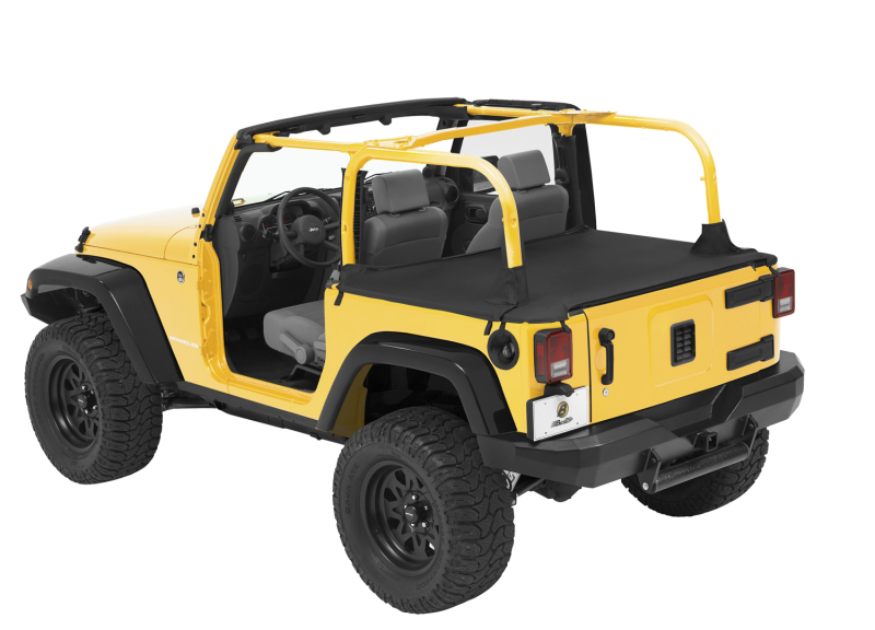 Bestop 07-18 Jeep Wrangler JK 4-Door Duster Deck Cover (Black Diamond) - 90031-35