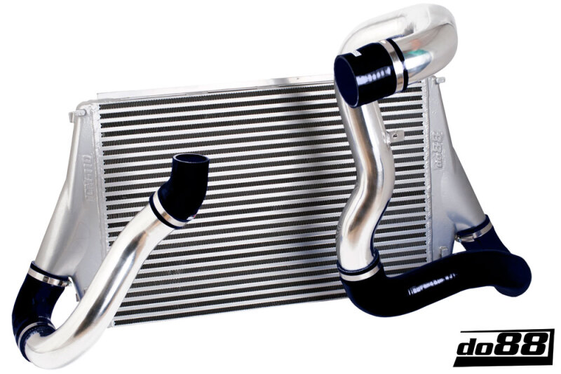 do88 06-11 SAAB 9-3 2.8T V6 Aero/Turbo X (B285) BigPack Intercooler Kit w/Black Hoses - BIG-110-S