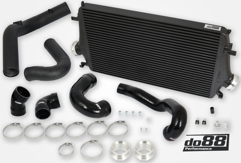 do88 10-11 SAAB NG 9-5 2.8T/Turbo6 BigPack Intercooler Kit w/Black Hoses - BIG-330-S