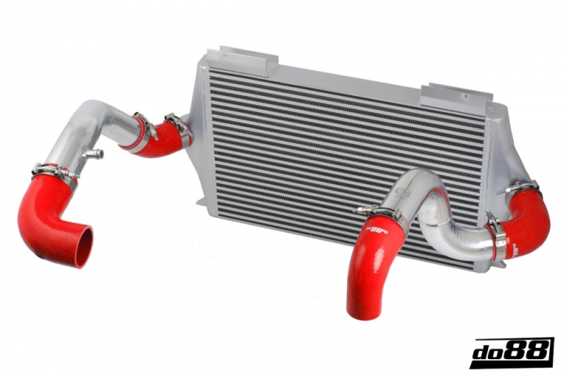 do88 92-98 Volvo 740/940 Turbo (63mm Throttle) BigPack Intercooler Kit w/Red Hoses - BIG-940-R-63