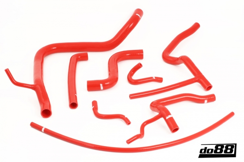 do88 SAAB 900 Turbo T8 81-89 Coolant Hoses Red - DO88-KIT131R
