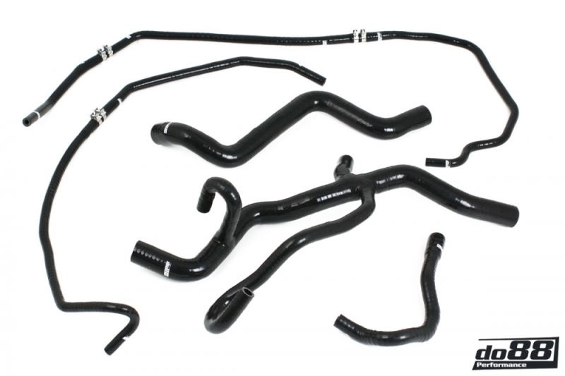do88 Volvo C30/C70/S40/V50 Turbo Automatic 04-13 Coolant Hoses Black - DO88-KIT172S