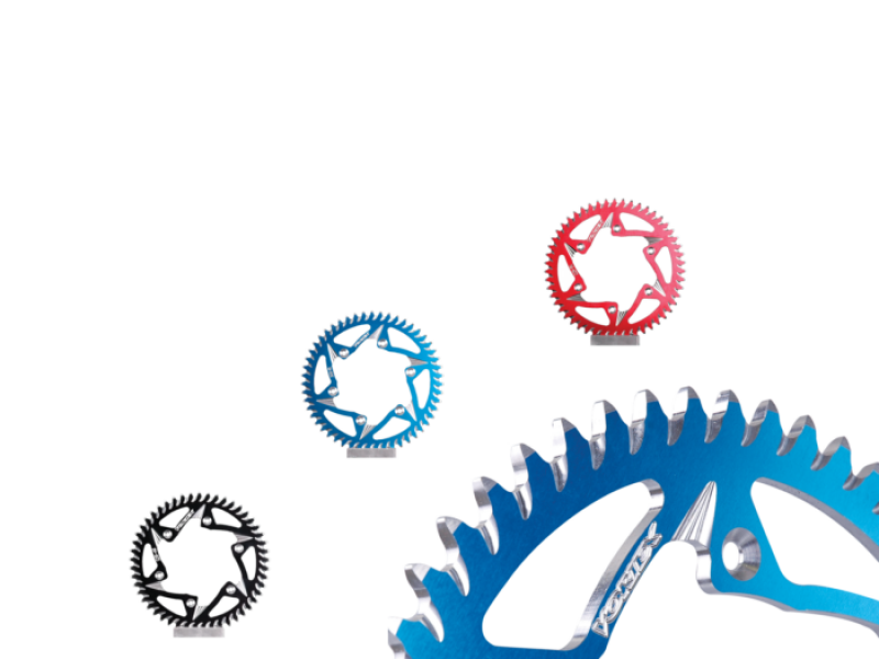 Vortex Racing Aluminum Rear Sprocket 420 44 Tooth- Black - 190ZK-44