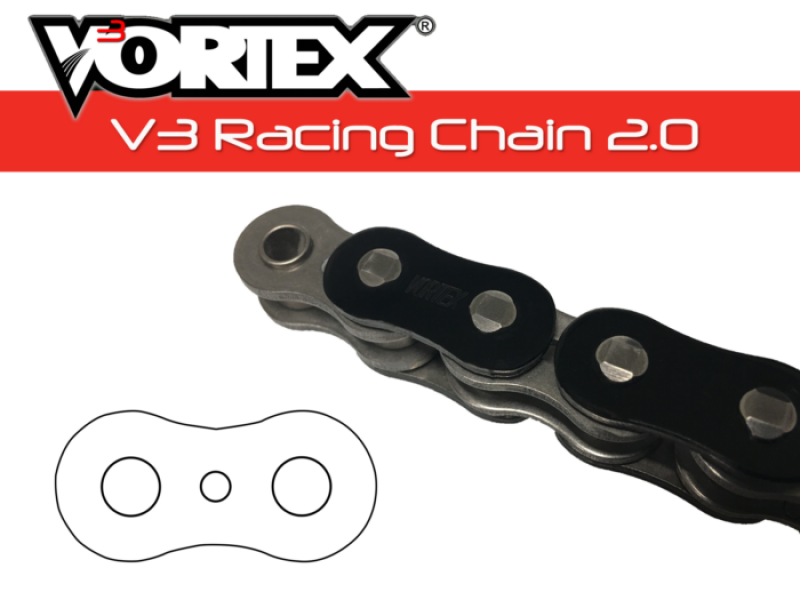Vortex Racing V3 2.0 Chain 520RX3-170- Black - 520RX3-170