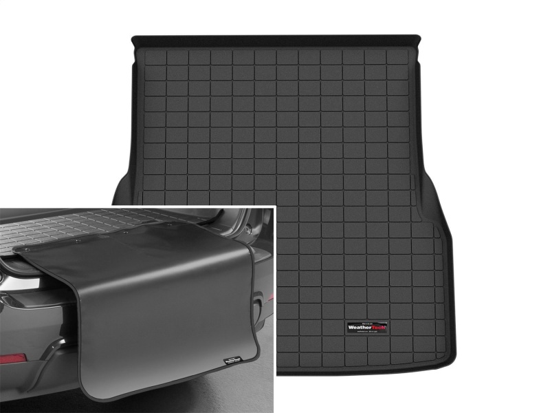 WeatherTech 22-25 Mercedes-Benz EQS Sedan Trunk Cargo Liner w/Bumper Protector - Black - 401497SK