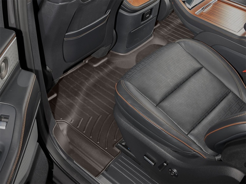 WeatherTech 25-26 Lincoln Navigator 2nd Row Rear FloorLiner 2pc - Cocoa - 4719485