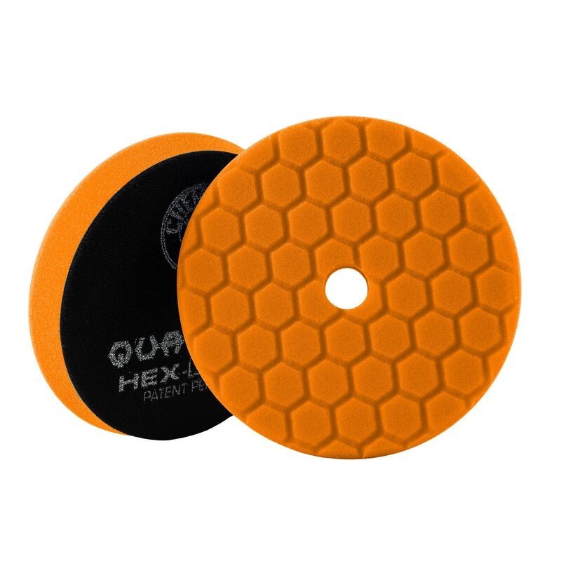Chemical Guys Hex-Logic Quantum Medium-Heavy Cutting Pad - Orange - 6.5in - BUFX112HEX6