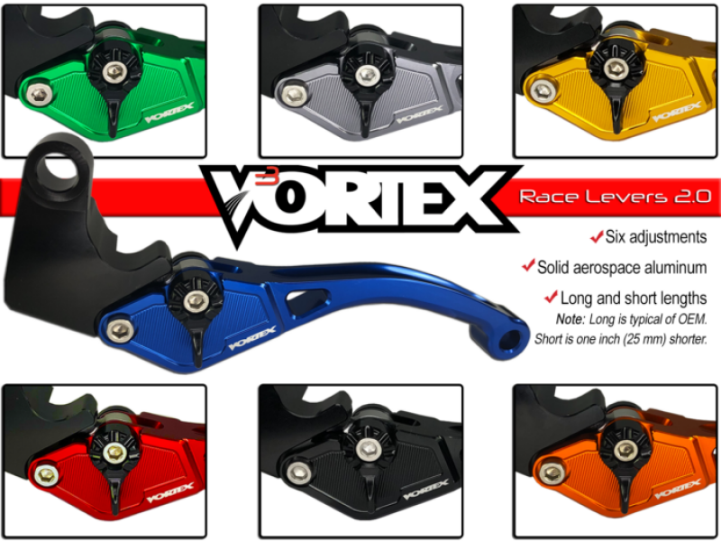 Vortex Racing H-L225 F16 Brake Lever Short- Gold - LVB168G