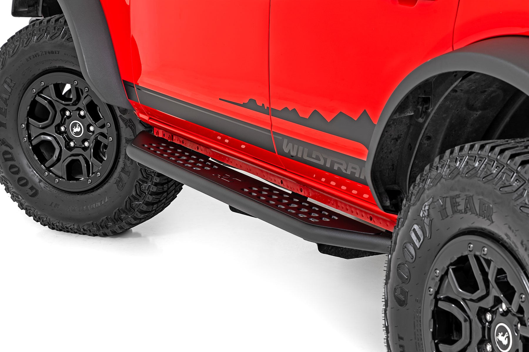 Rough Country OV2 Running Boards Side Step Bars | 4-Door | Ford Bronco 4WD (2021-2026)