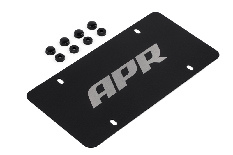 APR License Plate - Silver On Black - A1000015