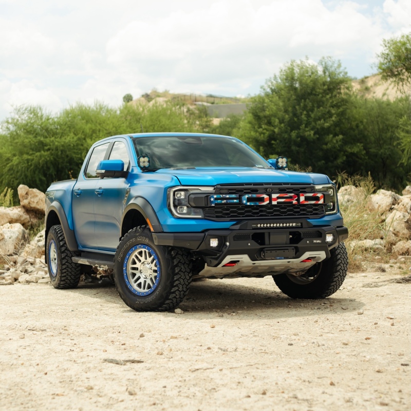 RIVAL 24-26 Ford Ranger Raptor Front Aluminum Bumper w/Winch Mount and Recovery Points - 2D.1813.1.US