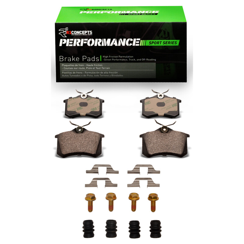 R1 99-08 Audi A6 Quattro Rear Performance Sport Pads & Hardware Kit - 2115-0340-03