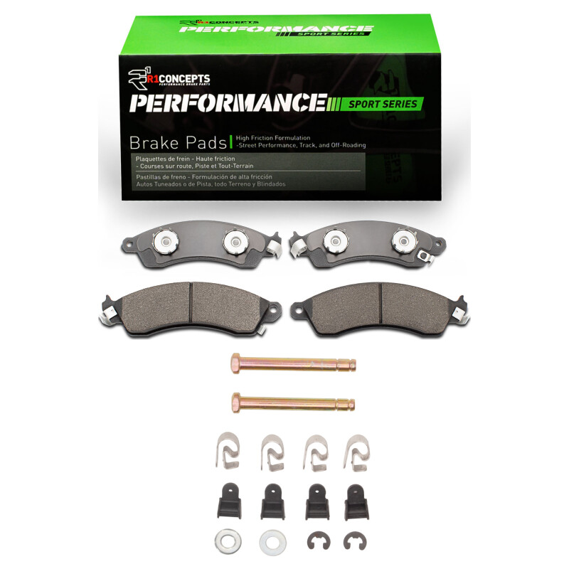 R1 1985-2004 Chevrolet Corvette Front R1 Performance Sport Pads & Hardware Kit - 2115-0412-01