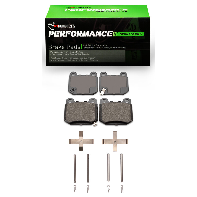 R1 2003-2025 Infiniti G35 Rear R1 Performance Sport Pads & Hardware Kit - 2115-0961-01
