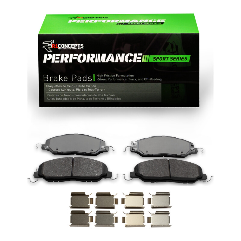 R1 05-14 Ford Mustang Front Performance Sport Brake Pads & Hardware Kit - 2115-1463-01