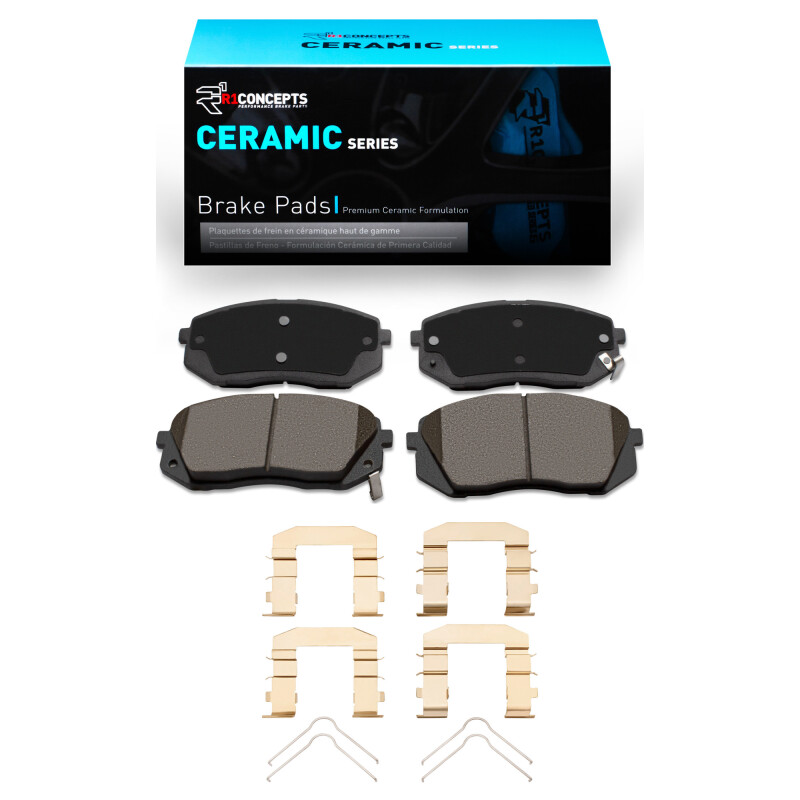 R1 10-17 Hyundai TUCSON Front Ceramic Brake Pads & Hardware Kit - 2310-1295-02