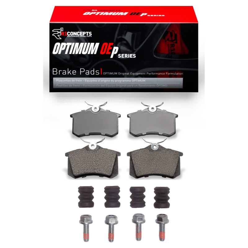 R1 86-19 Audi A3 Rear Optimum OE Brake Pads & Hardware Kit - 2551-0340-05