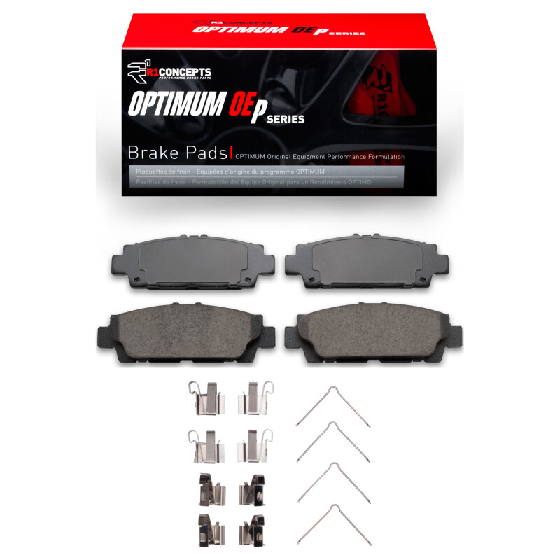 R1 90-92 Lexus LS400 Rear Optimum OE Brake Pads & Hardware Kit - 2551-0488-01