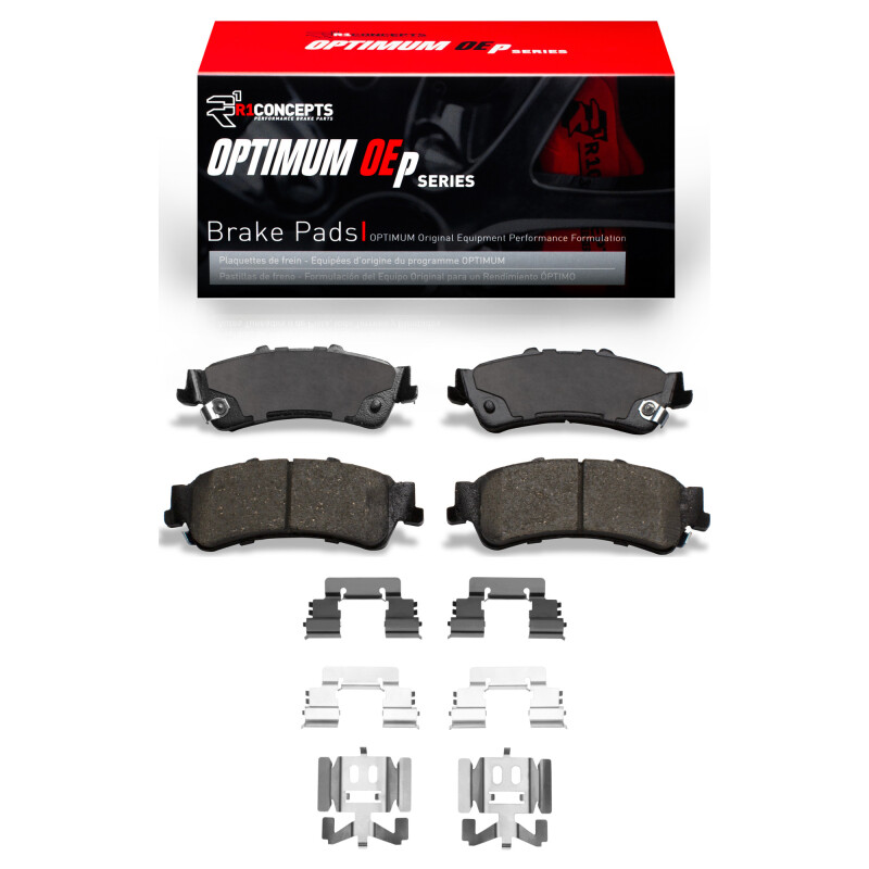 R1 99-11 Cadillac DeVille Rear Optimum OE Pads & Hardware Kit - 2551-0792-01