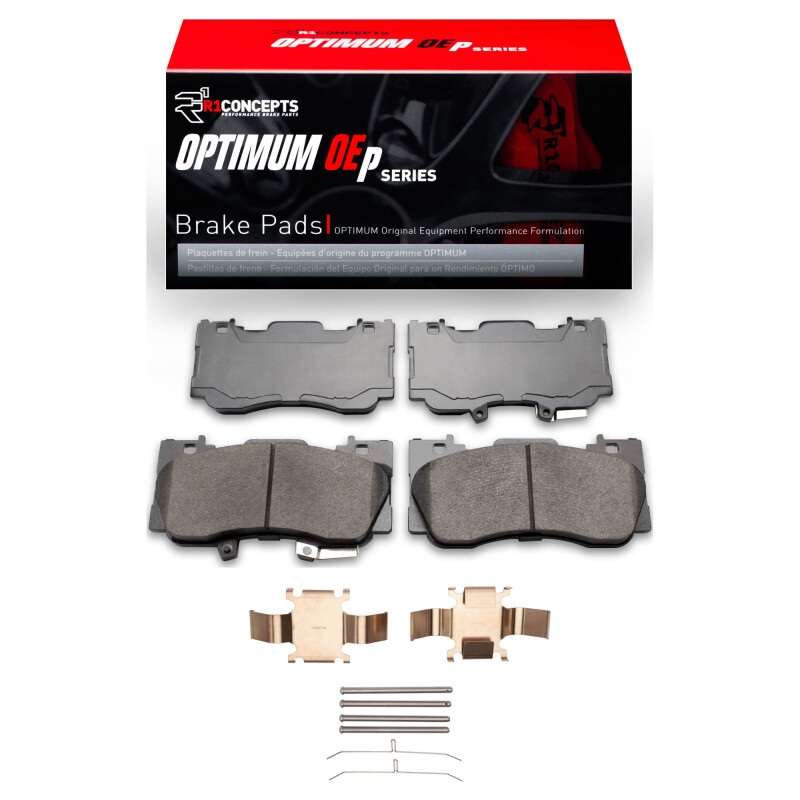R1 15-23 Ford Mustang Front Optimum OE Pads & Hardware Kit - 2551-1784-01