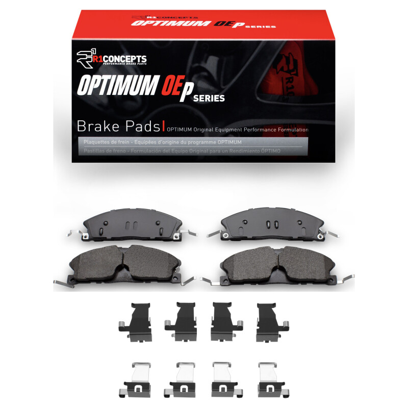 R1 13-19 Ford Explorer Front Optimum OE Pads & Hardware Kit - 2552-1611-12