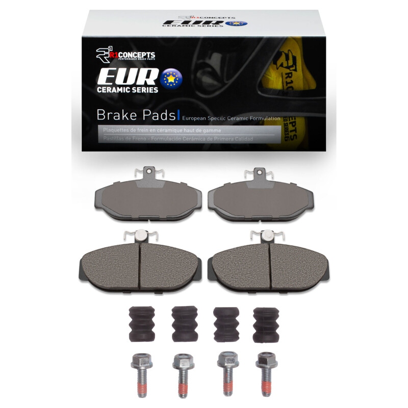 R1 82-92 Volvo 940 Front Euro Ceramic Brake Pads and Hardware Kit - 2600-0565-01