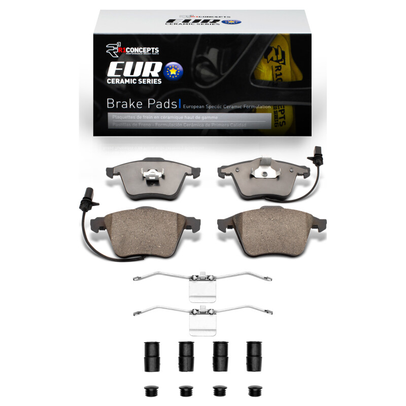 R1 2000-2011 Audi A4 (USA/Canada) Front R1 Euro Ceramic Pads & Hardware Kit - 2600-0915-12