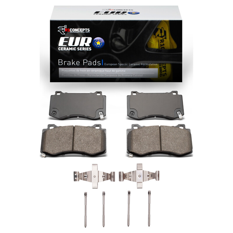R1 2005-2023 Chrysler 300 Front R1 Euro Ceramic Pads & Hardware Kit - 2600-1149-01