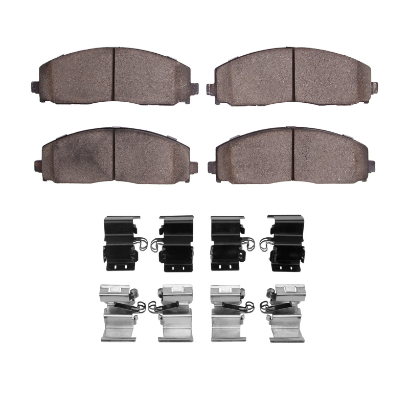 R1 2012-2025 Chrysler Pacifica Front R1 Euro Ceramic Pads & Hardware Kit - 2600-1589-01