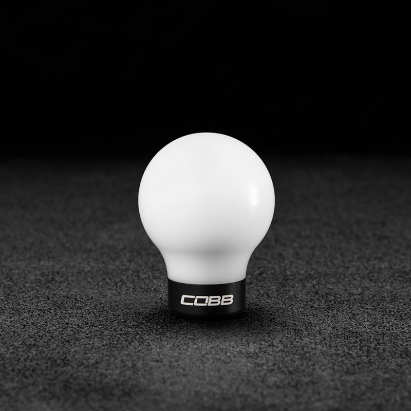 Cobb 07-10 MazdaSpeed3 Shift Knob - White Knob w/Stealth Black Base - 271350-W-BK