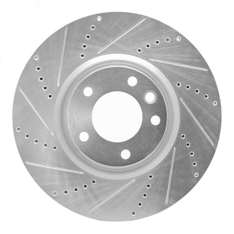 R1 08-09 Porsche CAYENNE Front Left Drilled & Slotted Silver Brake Rotor - 631-02092L