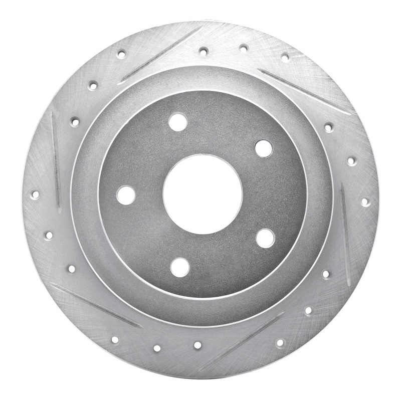 R1 92-97 Subaru SVX Rear Left Drilled & Slotted Silver Brake Rotor - 631-13012L