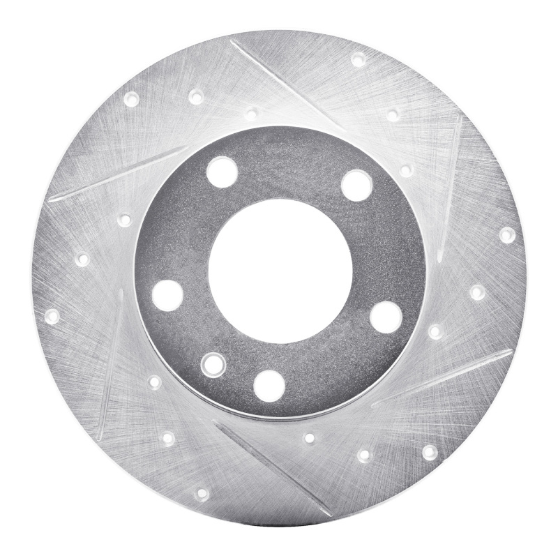 R1 76-76 BMW 530I Front Right Drilled & Slotted Silver Brake Rotor - 631-31013R
