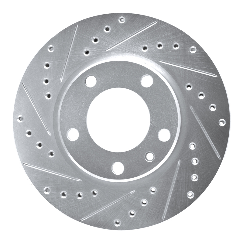 R1 88-91 BMW M3 Front Left Drilled & Slotted Silver Brake Rotor - 631-31022L