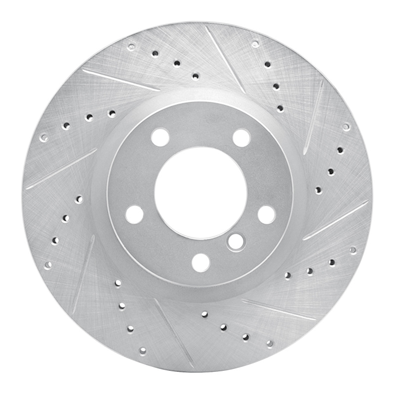R1 95-02 BMW M3 Left Front Drilled & Slotted Silver Brake Rotor - 631-31036D