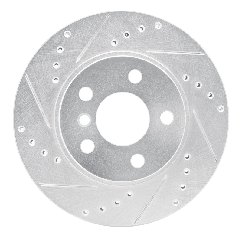 R1 14-21 BMW i3 Front Left Drilled & Slotted Silver Brake Rotor - 631-31123L