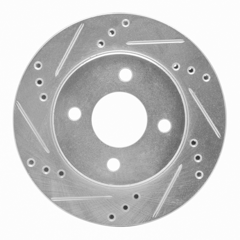 R1 95-96 Dodge Neon (USA/Canada) Front Left Drilled & Slotted Silver Brake Rotor - 631-40015L