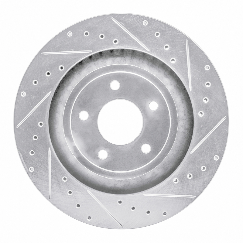 R1 08-14 Chrysler 200 Front Right Drilled & Slotted Silver Brake Rotor - 631-40025R