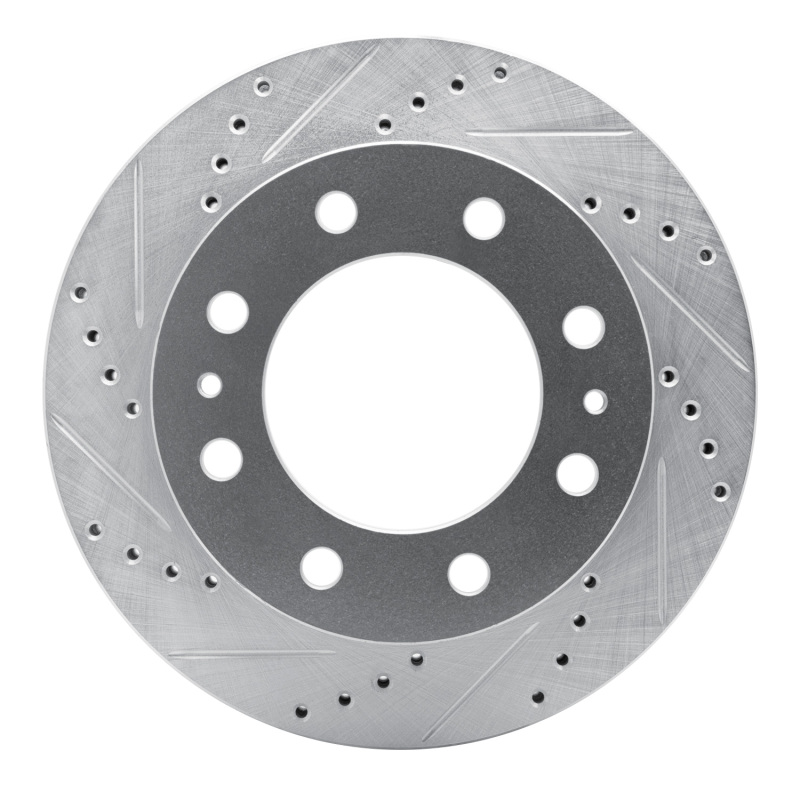 R1 94-99 Dodge Ram 2500 Front Left Drilled & Slotted Silver Brake Rotor - 631-40078L