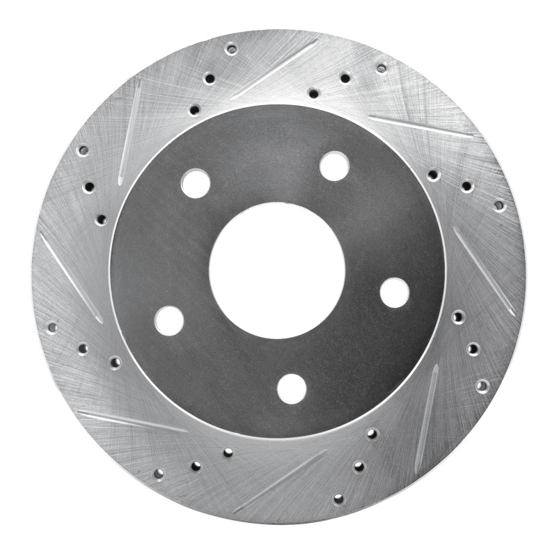 R1 00-01 Dodge Ram 1500 Pickup Front Left Drilled & Slotted Silver Brake Rotor - 631-40092L