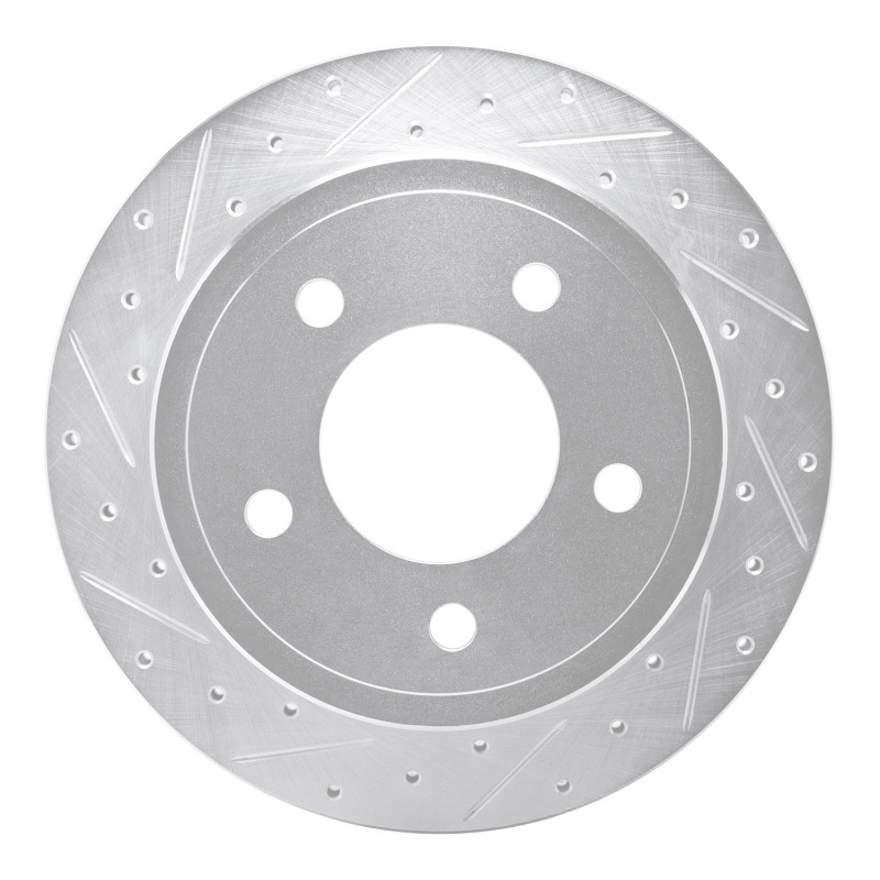 R1 03-03 Dodge Ram 1500 Van Rear Left Drilled & Slotted Silver Brake Rotor - 631-40097L