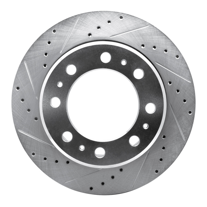 R1 09-25 Dodge Ram 4000 (Mexico) Rear Left Drilled & Slotted Silver Brake Rotor - 631-40118L
