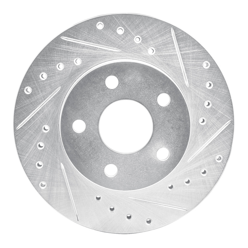 R1 80-89 Buick SKYLARK Front Right Drilled & Slotted Silver Brake Rotor - 631-45002R